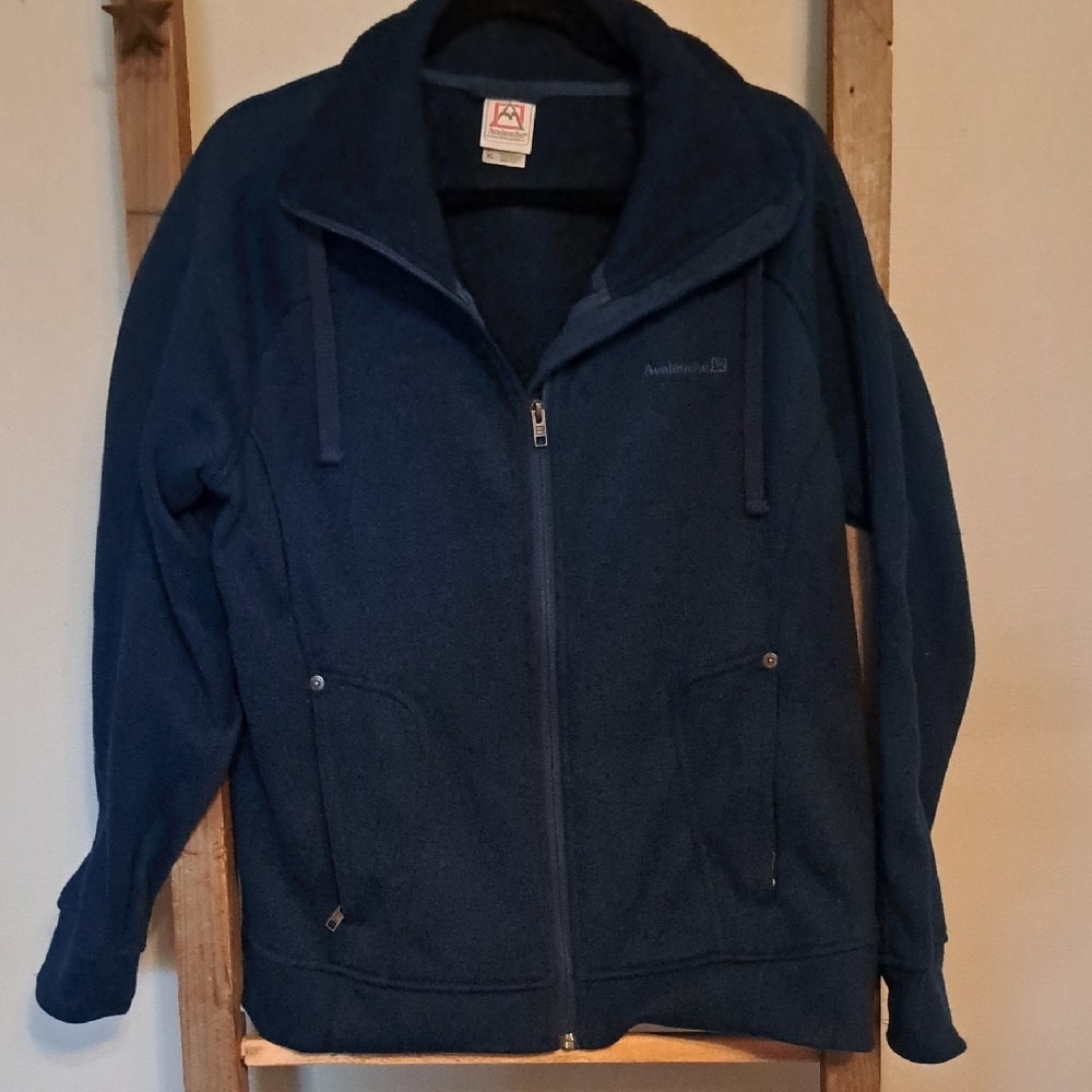 Avalanche Blue Performance Jacket with Zip-Up Style and Elastic Cuffs
